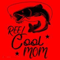 Reel Cool Mom Fathers Day Fishing Mom Cute Gift Santa Hat thumb 1
