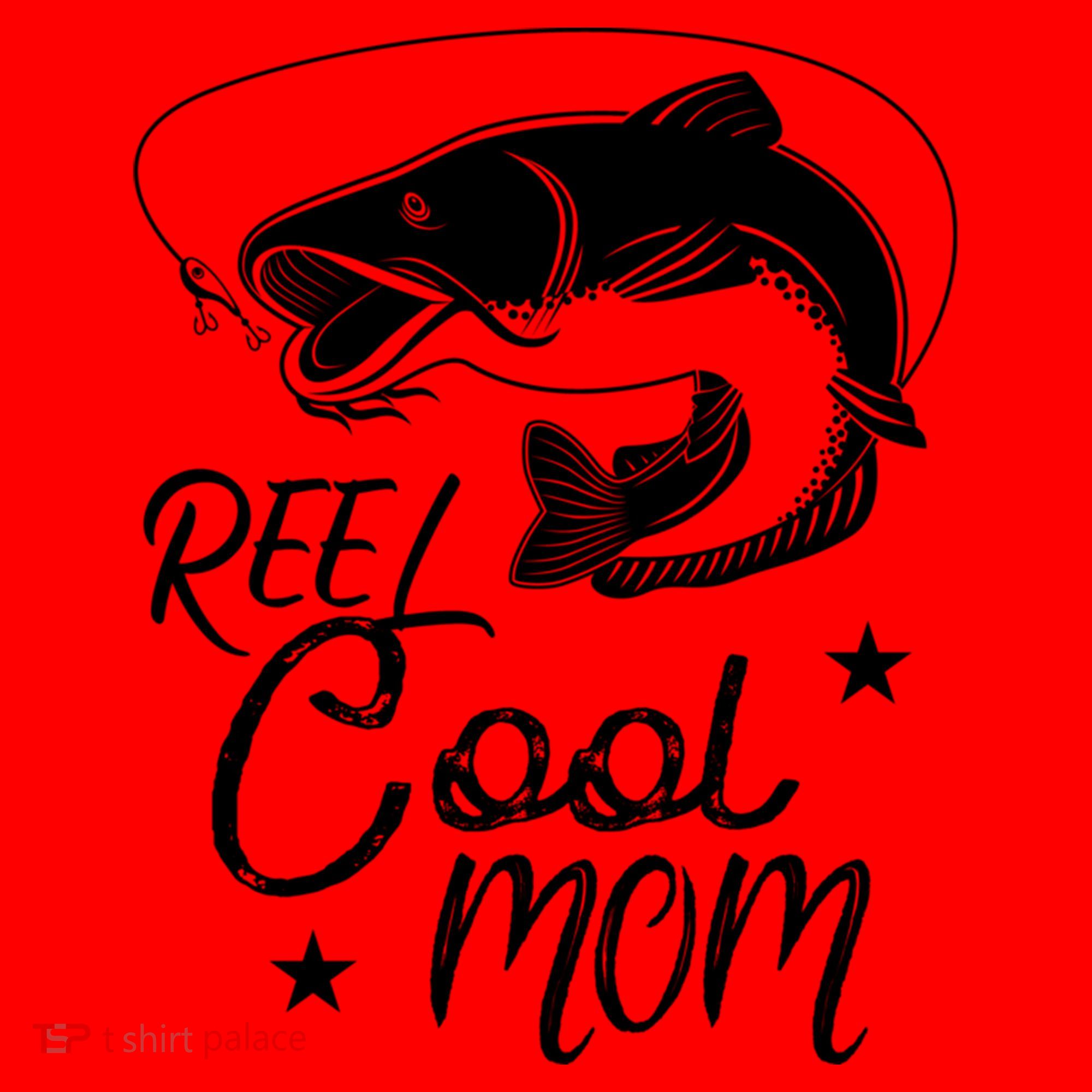 Reel Cool Mom Fathers Day Fishing Mom Cute Gift Santa Hat