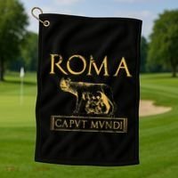 Roma Caput Mundi Rome Roman Empire Golf Towel thumb 1