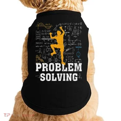 Rock Climbing Math Lover Problem Solving Mathematician Doggie Tank