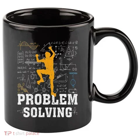 Rock Climbing Math Lover Problem Solving Mathematician 11oz C Handle Ceramic Mug in the selected color