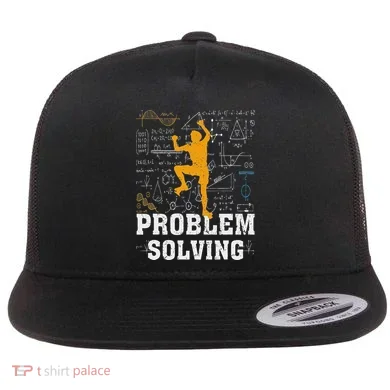 Rock Climbing Math Lover Problem Solving Mathematician Flat Bill Trucker Hat