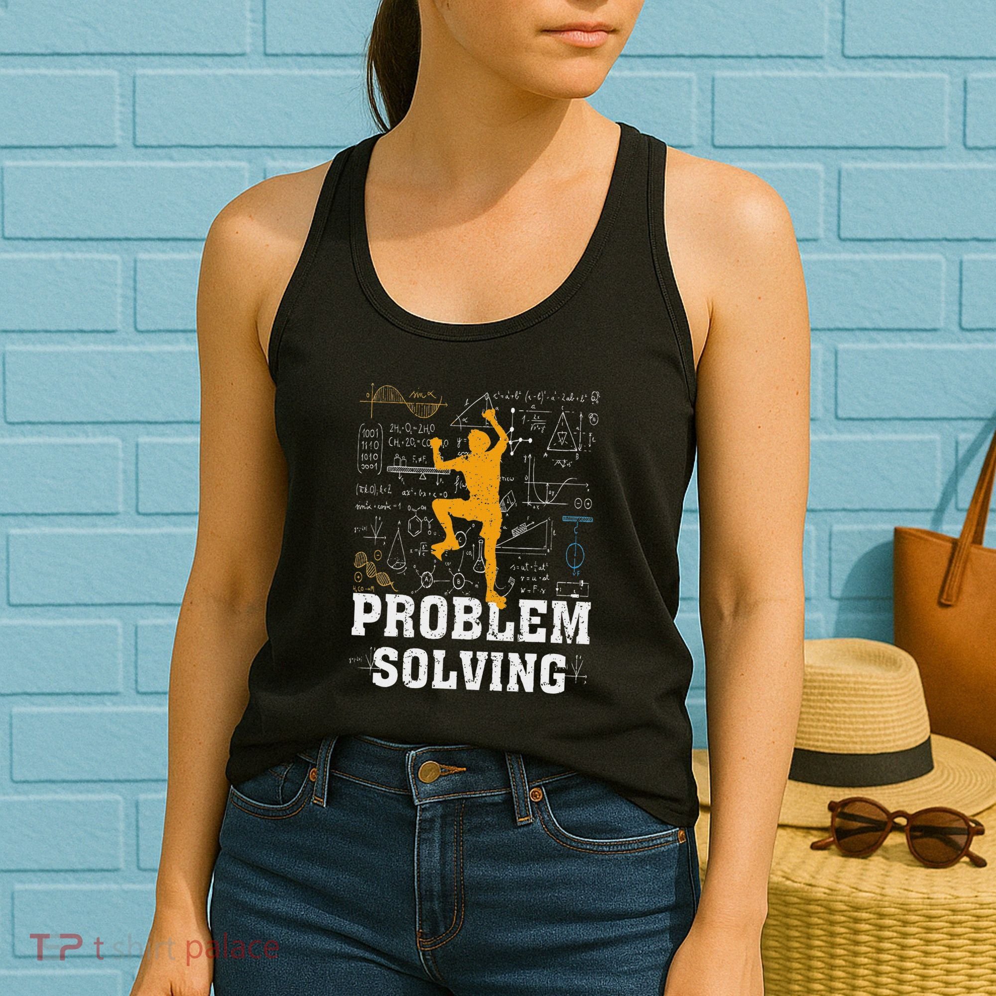 Rock Climbing Math Lover Problem Solving Mathematician Women's Tank Top