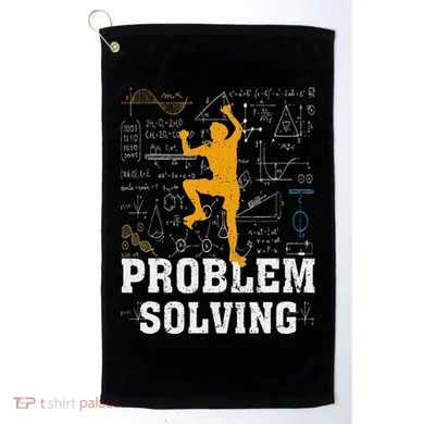 Rock Climbing Math Lover Problem Solving Mathematician Golf Towel