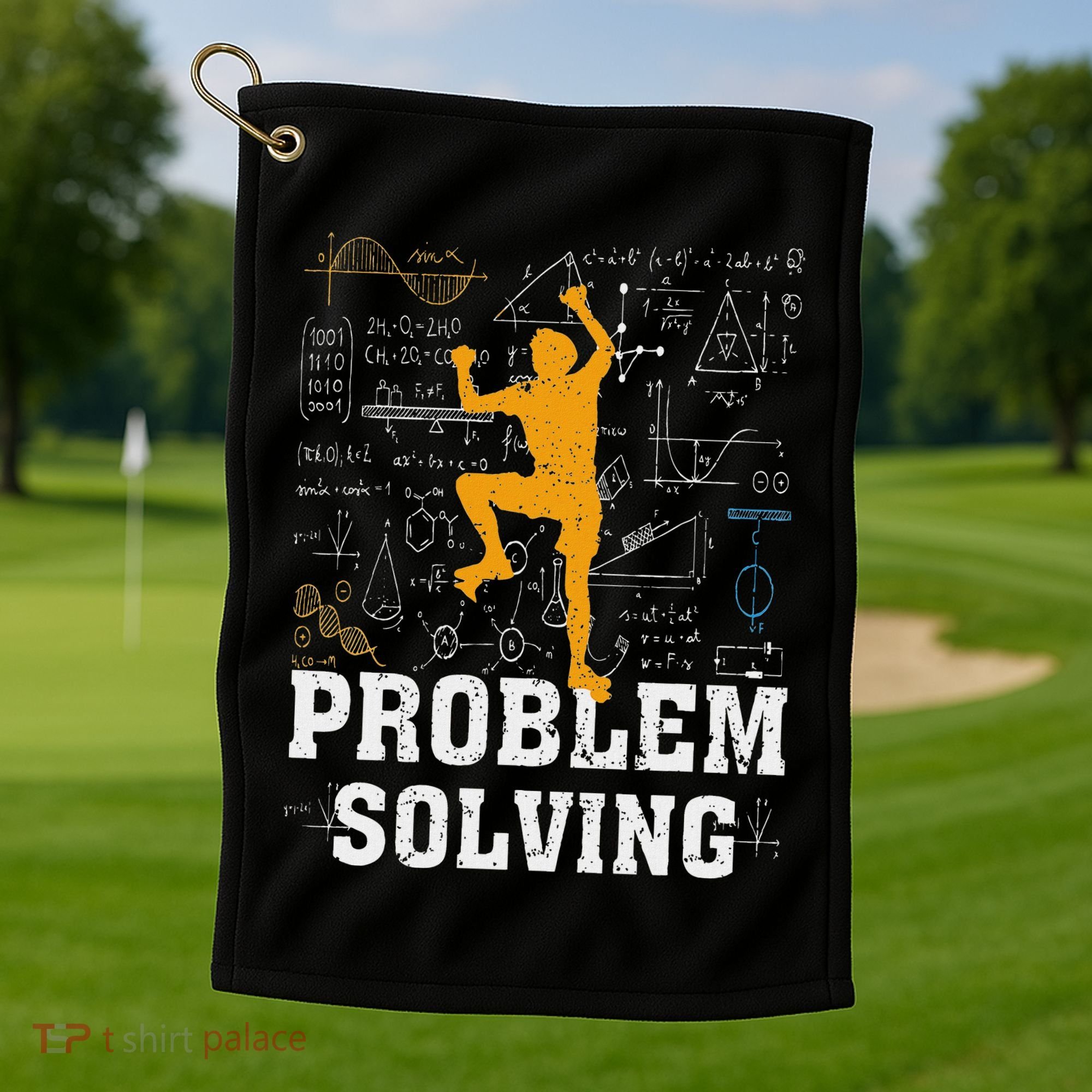 Rock Climbing Math Lover Problem Solving Mathematician Golf Towel