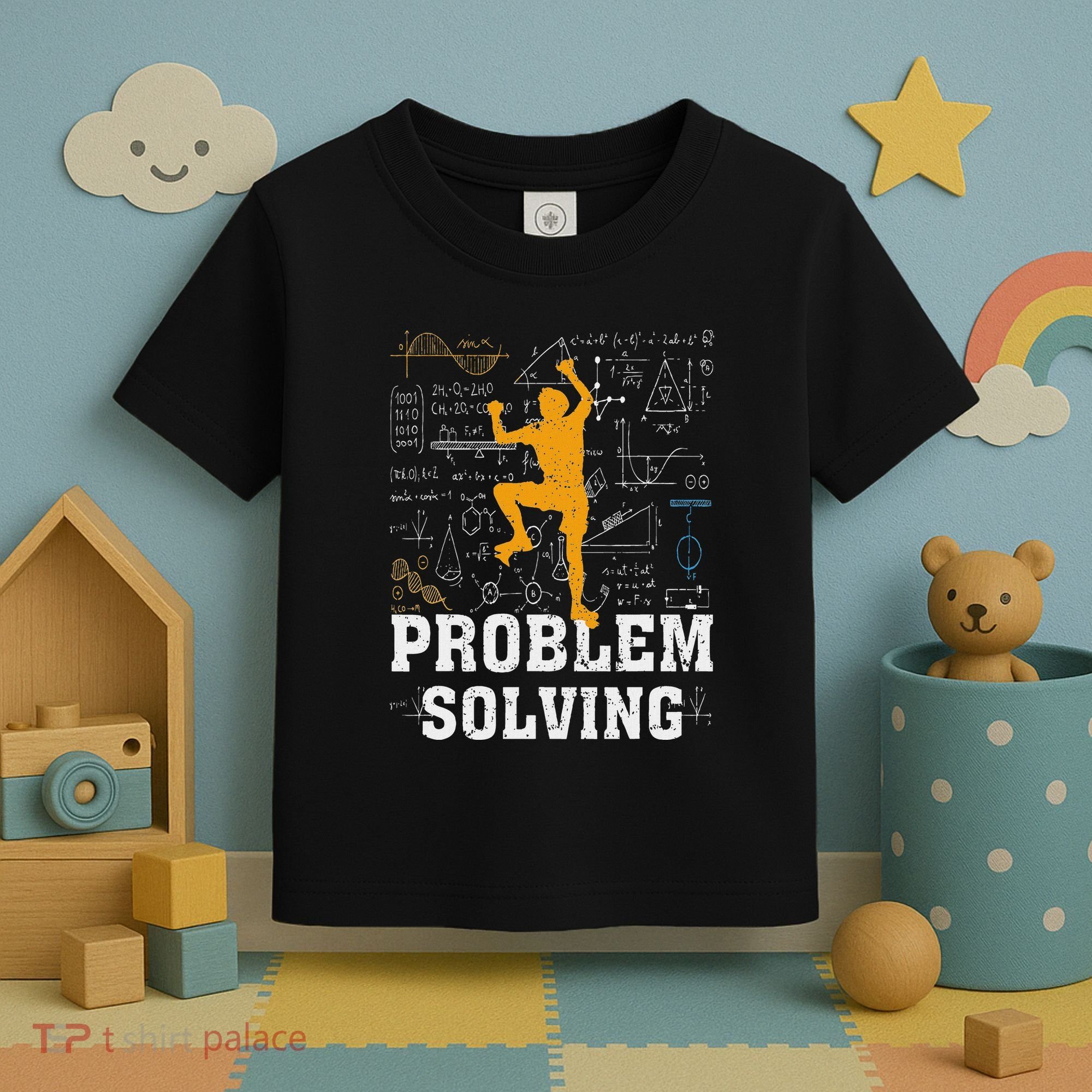 Rock Climbing Math Lover Problem Solving Mathematician Toddler T-Shirt