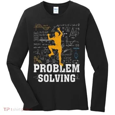Rock Climbing Math Lover Problem Solving Mathematician Women's Long Sleeve Shirt