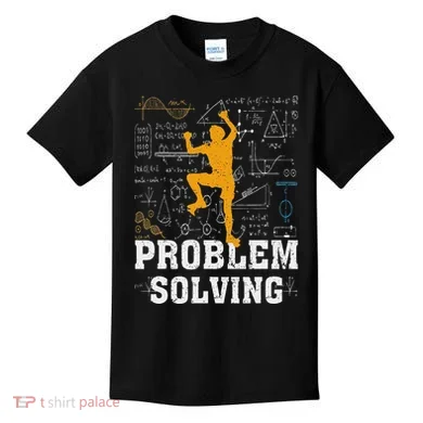 Rock Climbing Math Lover Problem Solving Mathematician Kids T-Shirt
