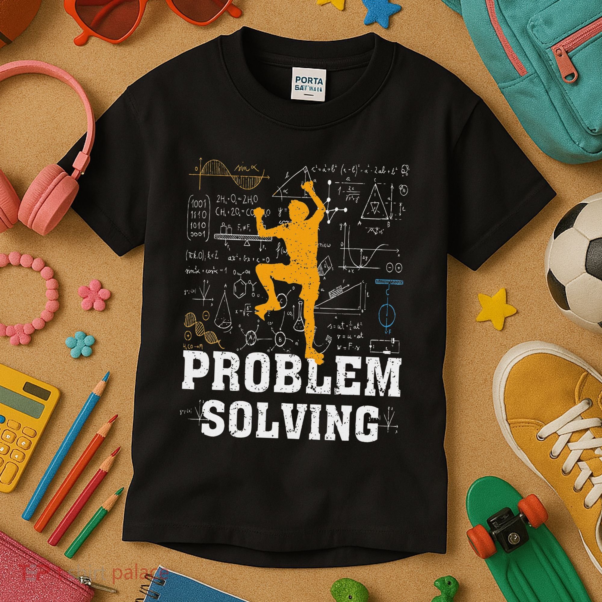 Rock Climbing Math Lover Problem Solving Mathematician Kids T-Shirt