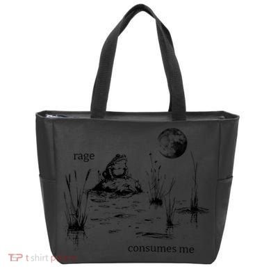 Rage Consumes Me Frog Funny Tote Bag