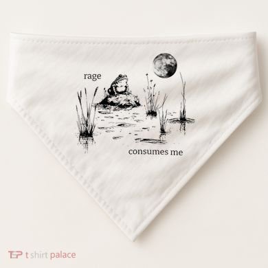 Rage Consumes Me Frog Funny USA-Made Doggie Bandana