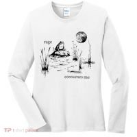 Rage Consumes Me Frog Funny Women's Long Sleeve Shirt thumb 0