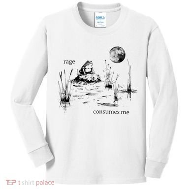 Rage Consumes Me Frog Funny Kids Long Sleeve Shirt