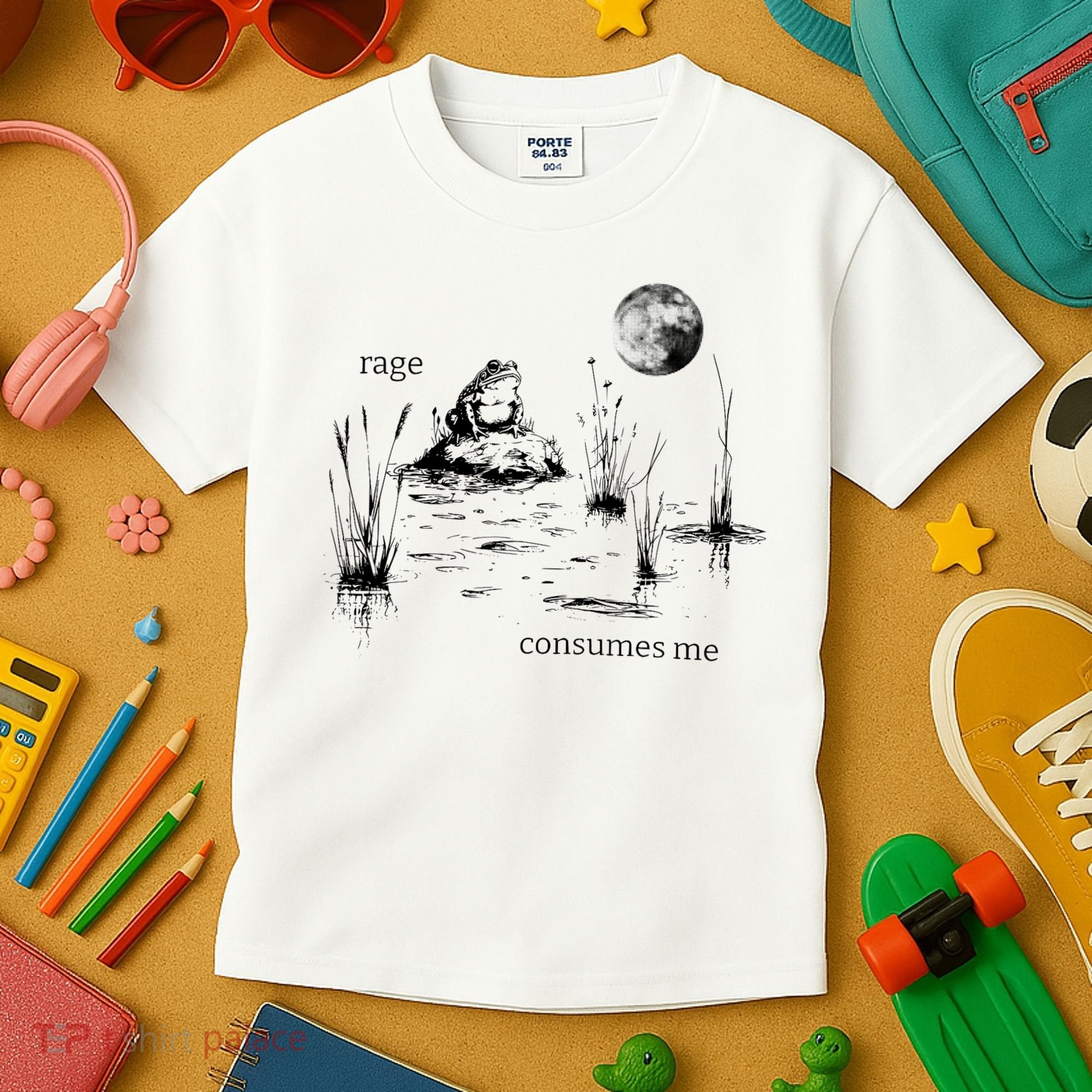 Rage Consumes Me Frog Funny Kids T-Shirt