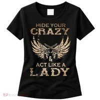 Retro Country Music Art Hide Your Crazy And Act Like A Lady Women's T-Shirt thumb 0