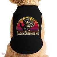 Rage Consumes Me Funny Cat Humor Joke Doggie Tank thumb 0