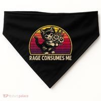 Rage Consumes Me Funny Cat Humor Joke USA-Made Doggie Bandana thumb 0