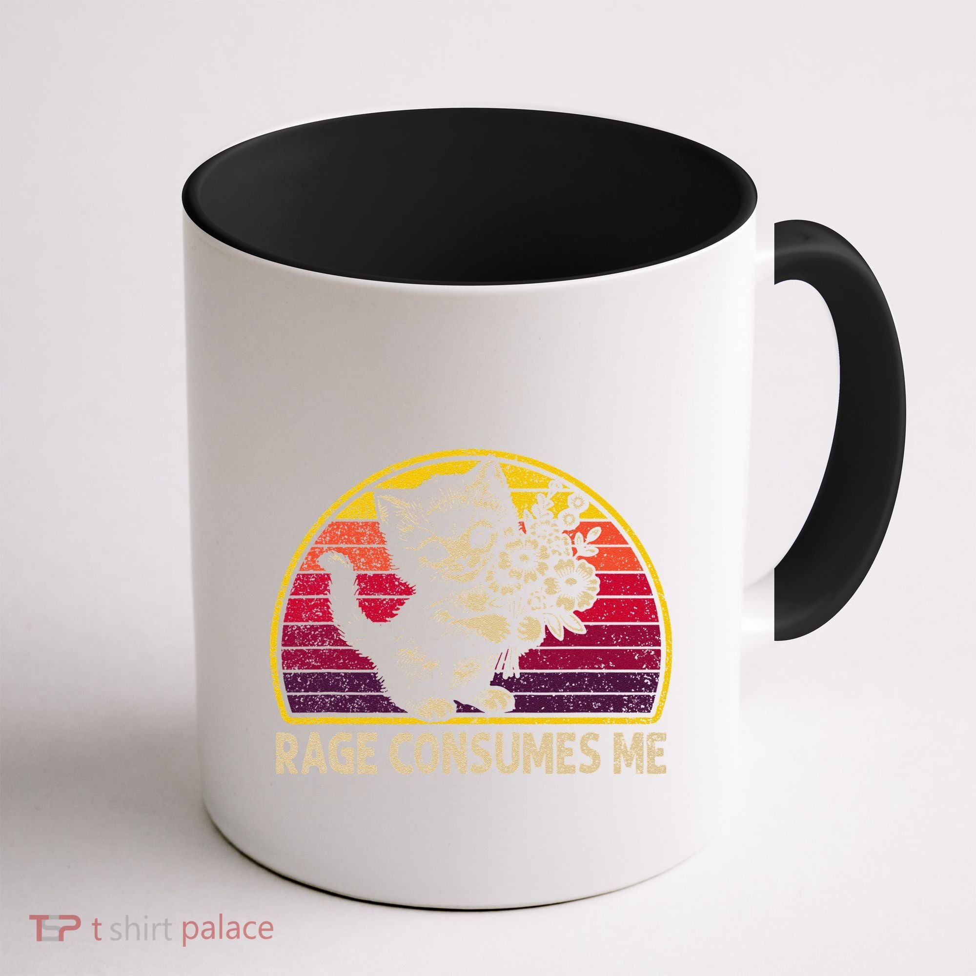 Rage Consumes Me Funny Cat Humor Joke Coffee Mug