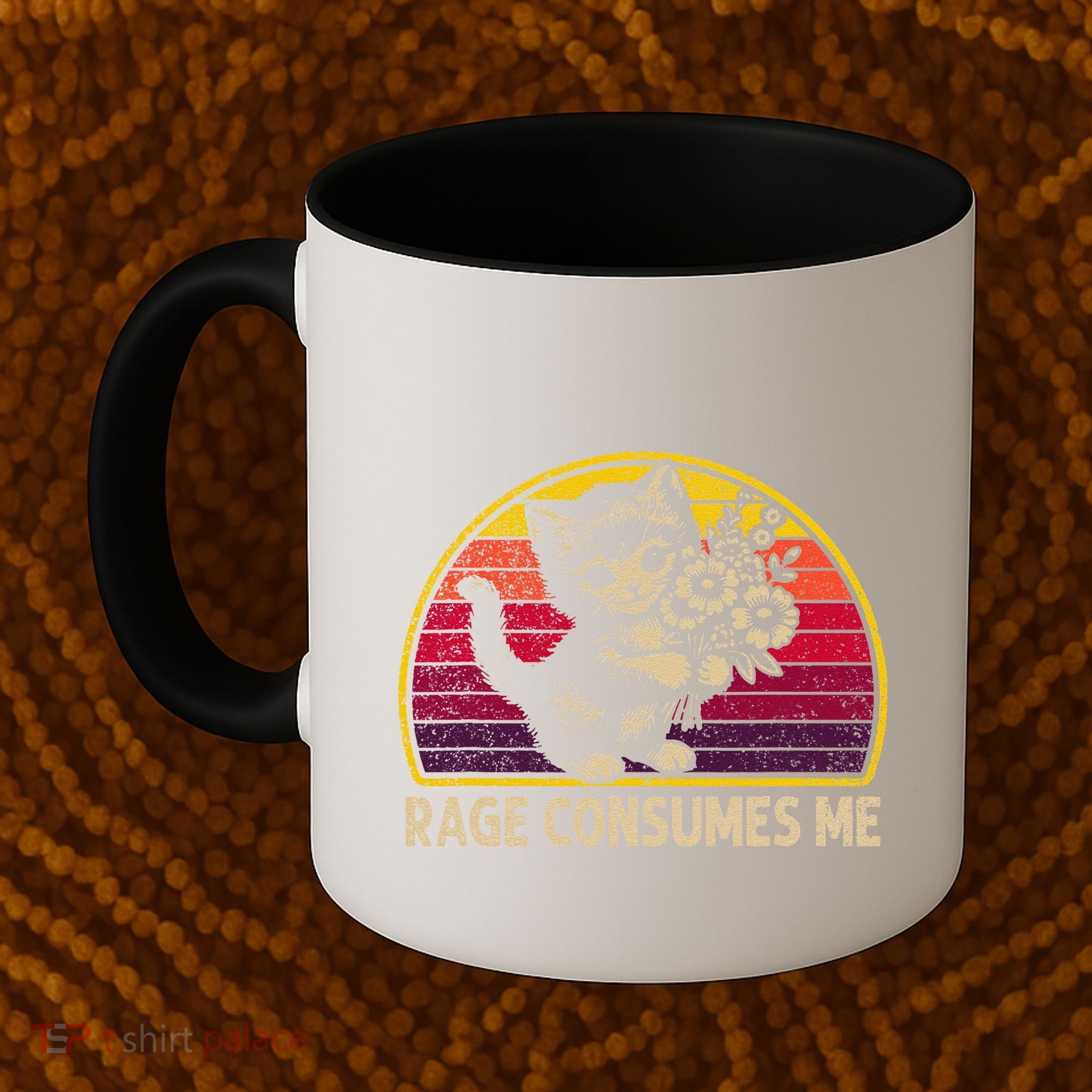 Rage Consumes Me Funny Cat Humor Joke Coffee Mug