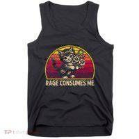 Rage Consumes Me Funny Cat Humor Joke Tank Top thumb 0