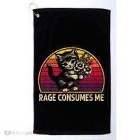 Rage Consumes Me Funny Cat Humor Joke Golf Towel thumb 0