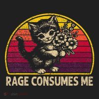 Rage Consumes Me Funny Cat Humor Joke Golf Towel thumb 3