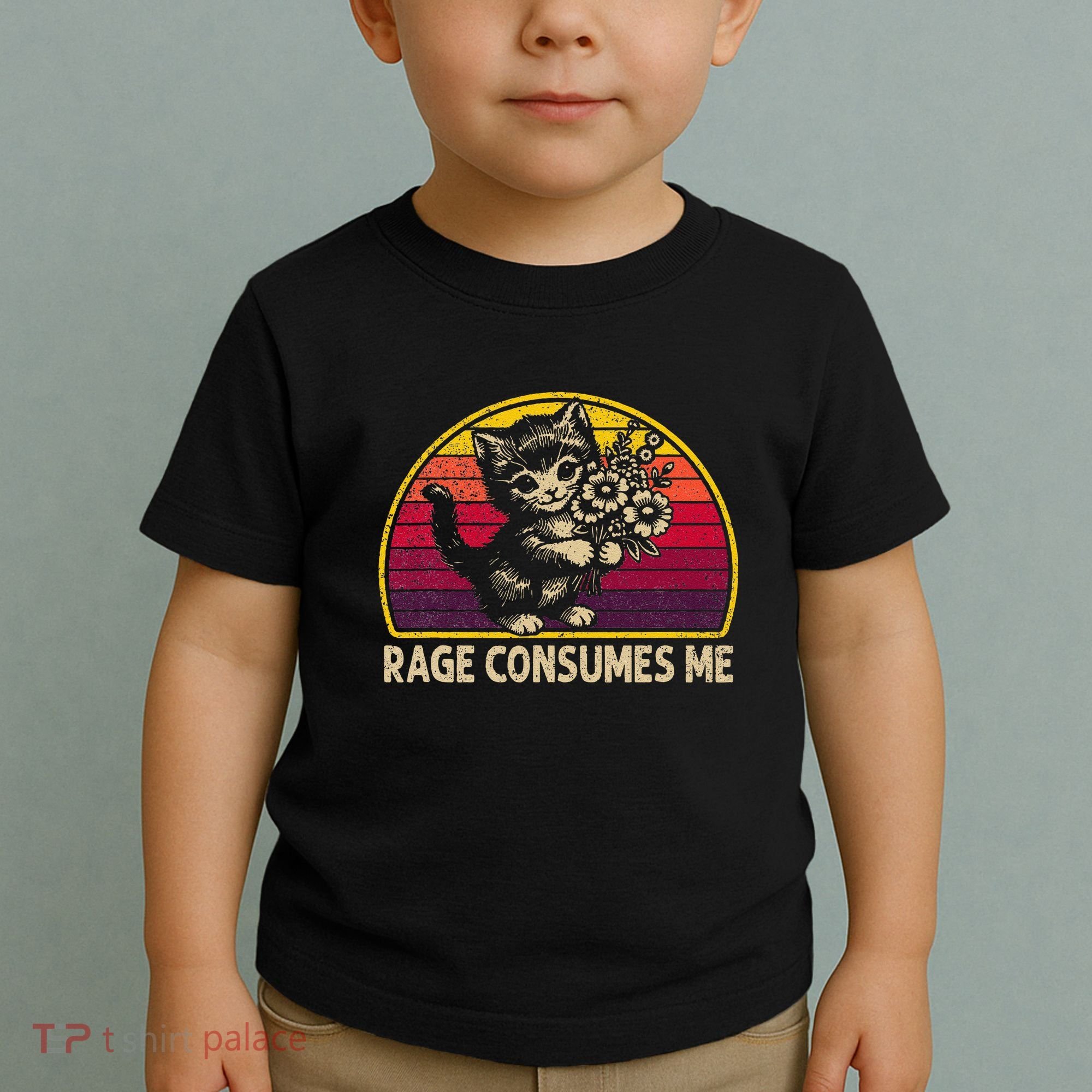 Rage Consumes Me Funny Cat Humor Joke Toddler T-Shirt