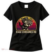 Rage Consumes Me Funny Cat Humor Joke Women's T-Shirt thumb 0