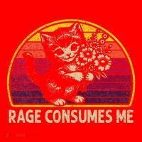 Rage Consumes Me Funny Cat Humor Joke Santa Hat thumb 1