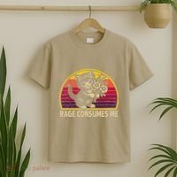 Rage Consumes Me Funny Cat Humor Joke T-Shirt thumb 2