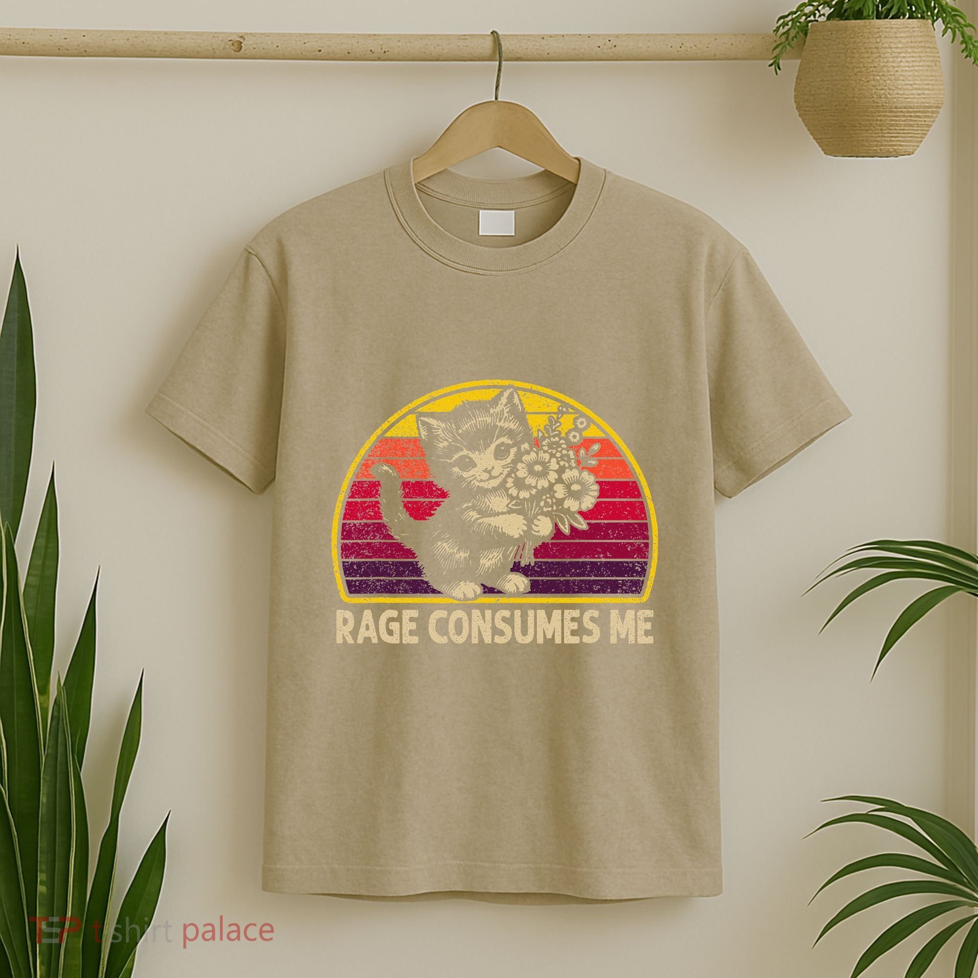 Rage Consumes Me Funny Cat Humor Joke T-Shirt