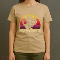 Rage Consumes Me Funny Cat Humor Joke T-Shirt thumb 4