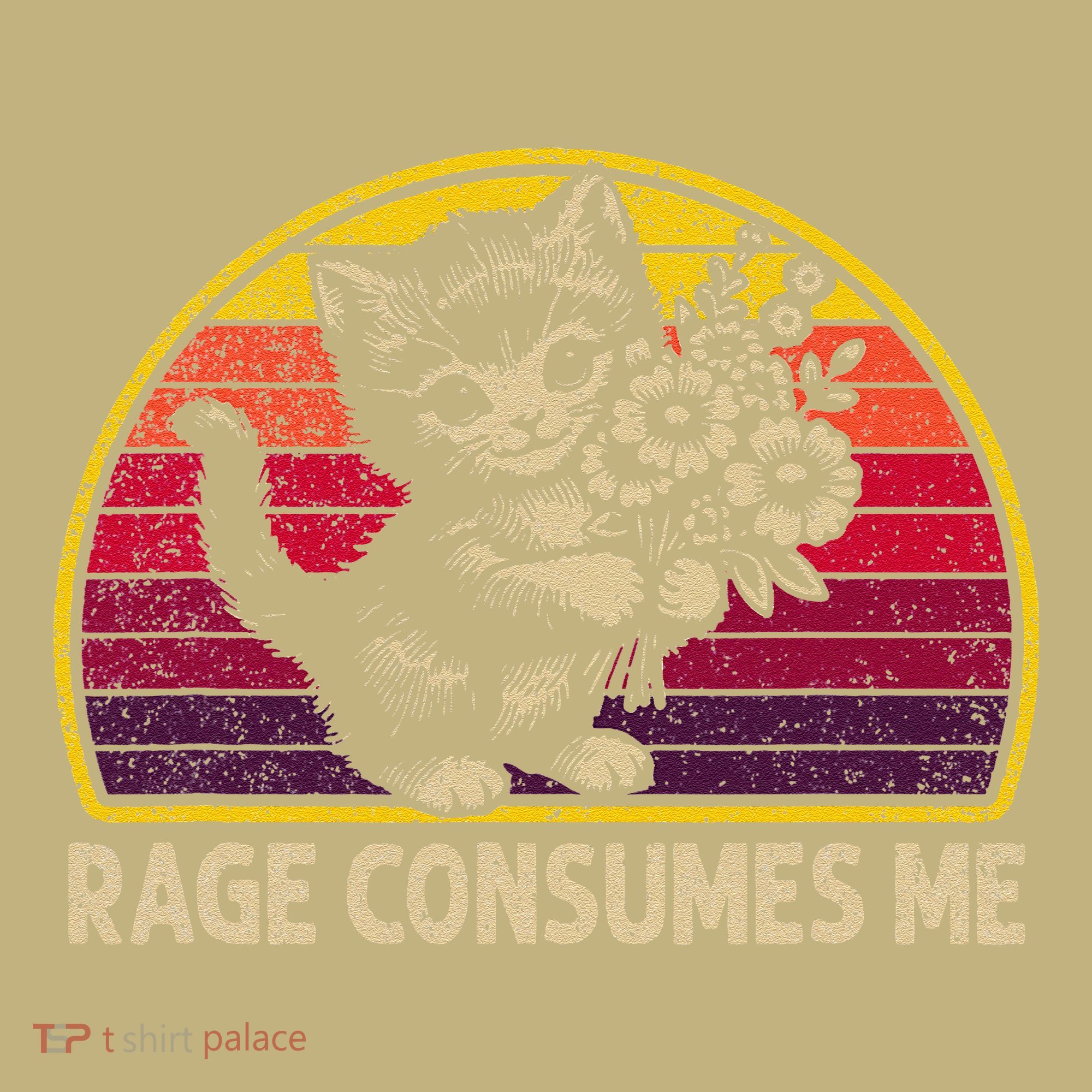 Rage Consumes Me Funny Cat Humor Joke Mousepad