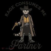 Rage Consumes Me Partner Funny Western Cowboy Cat Coffee Mug thumb 5