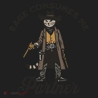 Rage Consumes Me Partner Funny Western Cowboy Cat Hat thumb 2