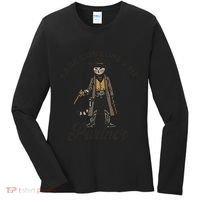 Rage Consumes Me Partner Funny Western Cowboy Cat Women's Long Sleeve Shirt thumb 0