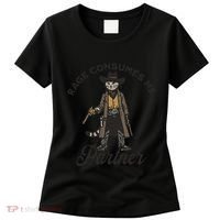 Rage Consumes Me Partner Funny Western Cowboy Cat Women's T-Shirt thumb 0
