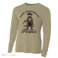 Rage Consumes Me Partner Funny Western Cowboy Cat Cooling Performance Long Sleeve Crew thumb 0