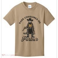 Rage Consumes Me Partner Funny Western Cowboy Cat Kids T-Shirt thumb 0