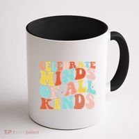 Retro Celebrate Minds Of All Kinds Coffee Mug thumb 1