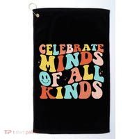 Retro Celebrate Minds Of All Kinds Golf Towel thumb 0