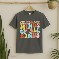 Retro Celebrate Minds Of All Kinds T-Shirt thumb 2