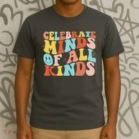 Retro Celebrate Minds Of All Kinds T-Shirt thumb 3