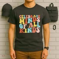 Retro Celebrate Minds Of All Kinds T-Shirt thumb 6