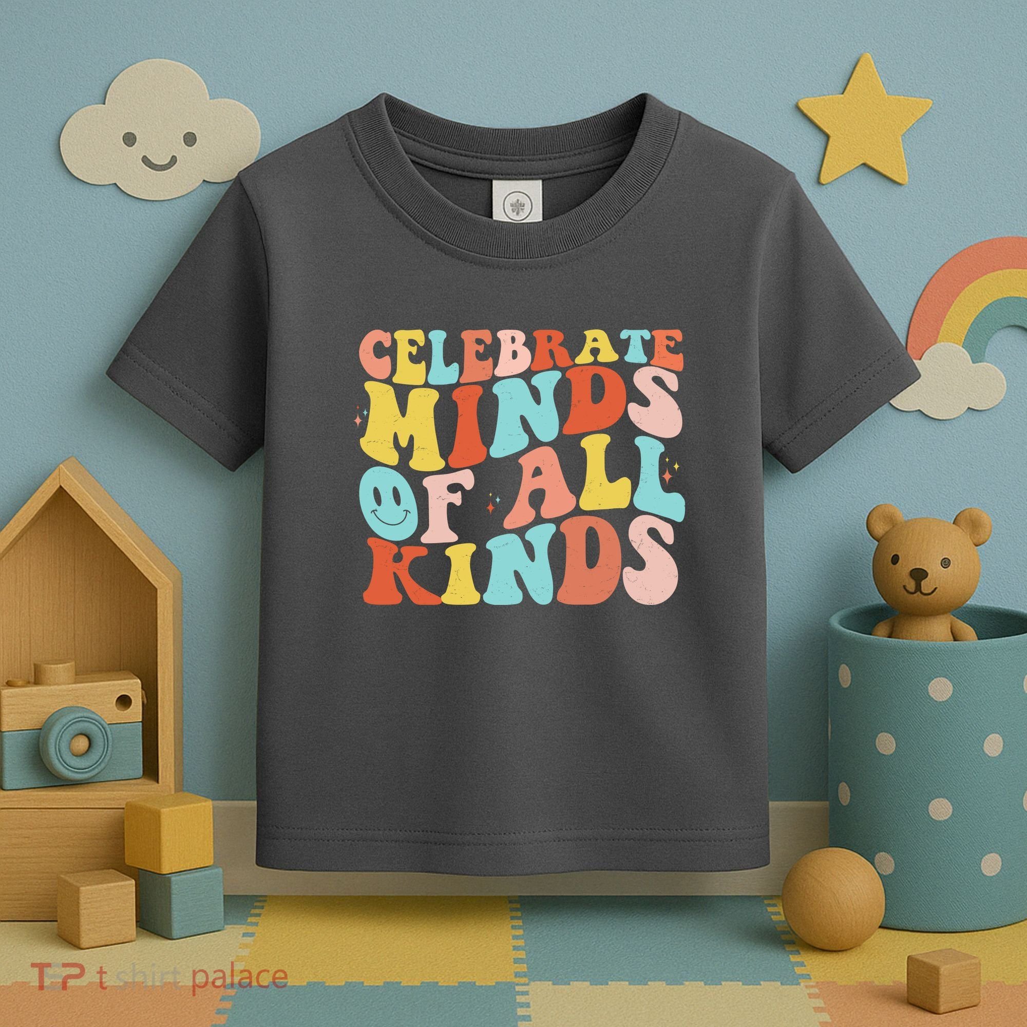 Retro Celebrate Minds Of All Kinds Toddler T-Shirt