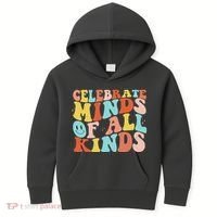 Retro Celebrate Minds Of All Kinds Kids Hoodie thumb 0