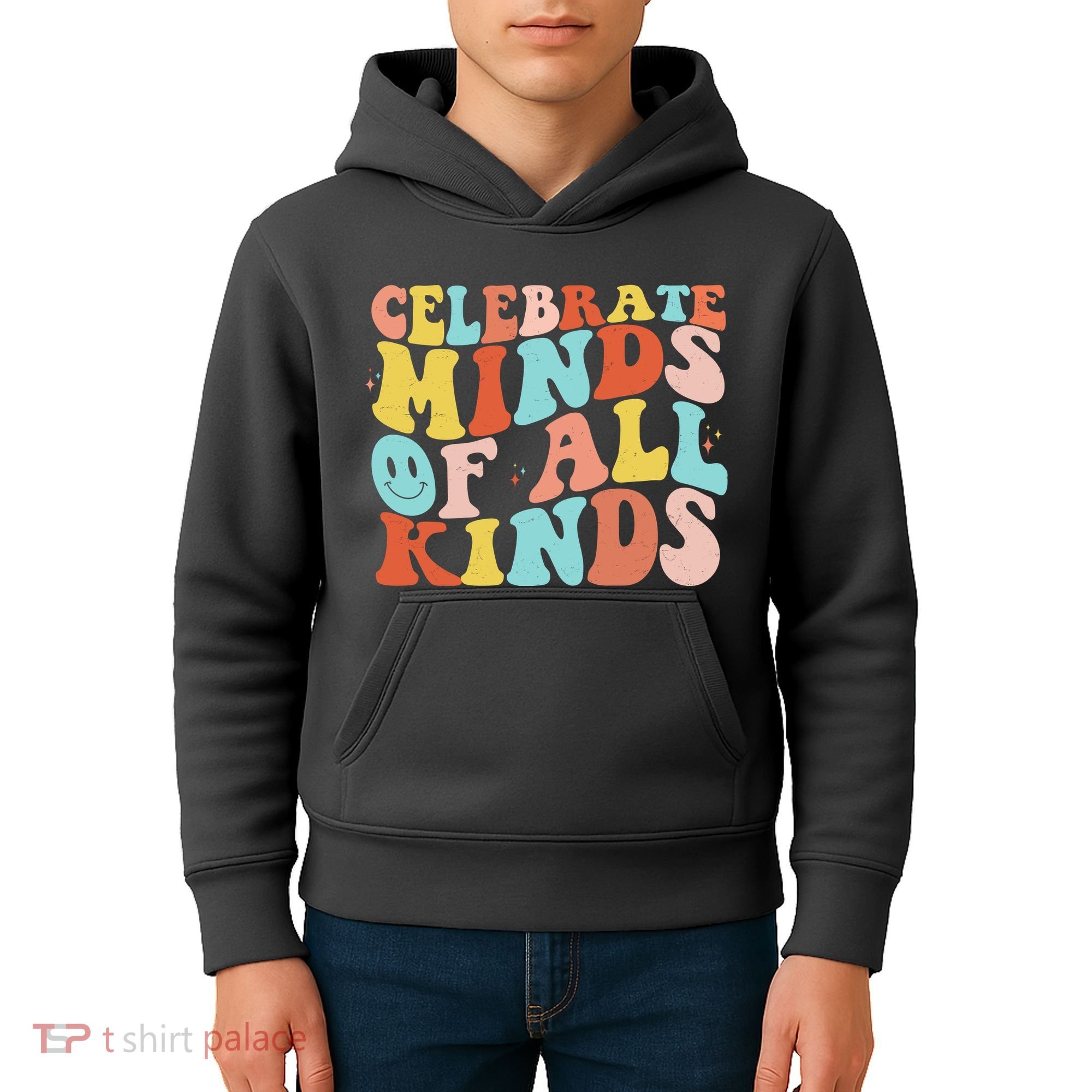 Retro Celebrate Minds Of All Kinds Kids Hoodie