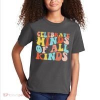 Retro Celebrate Minds Of All Kinds Kids T-Shirt thumb 2