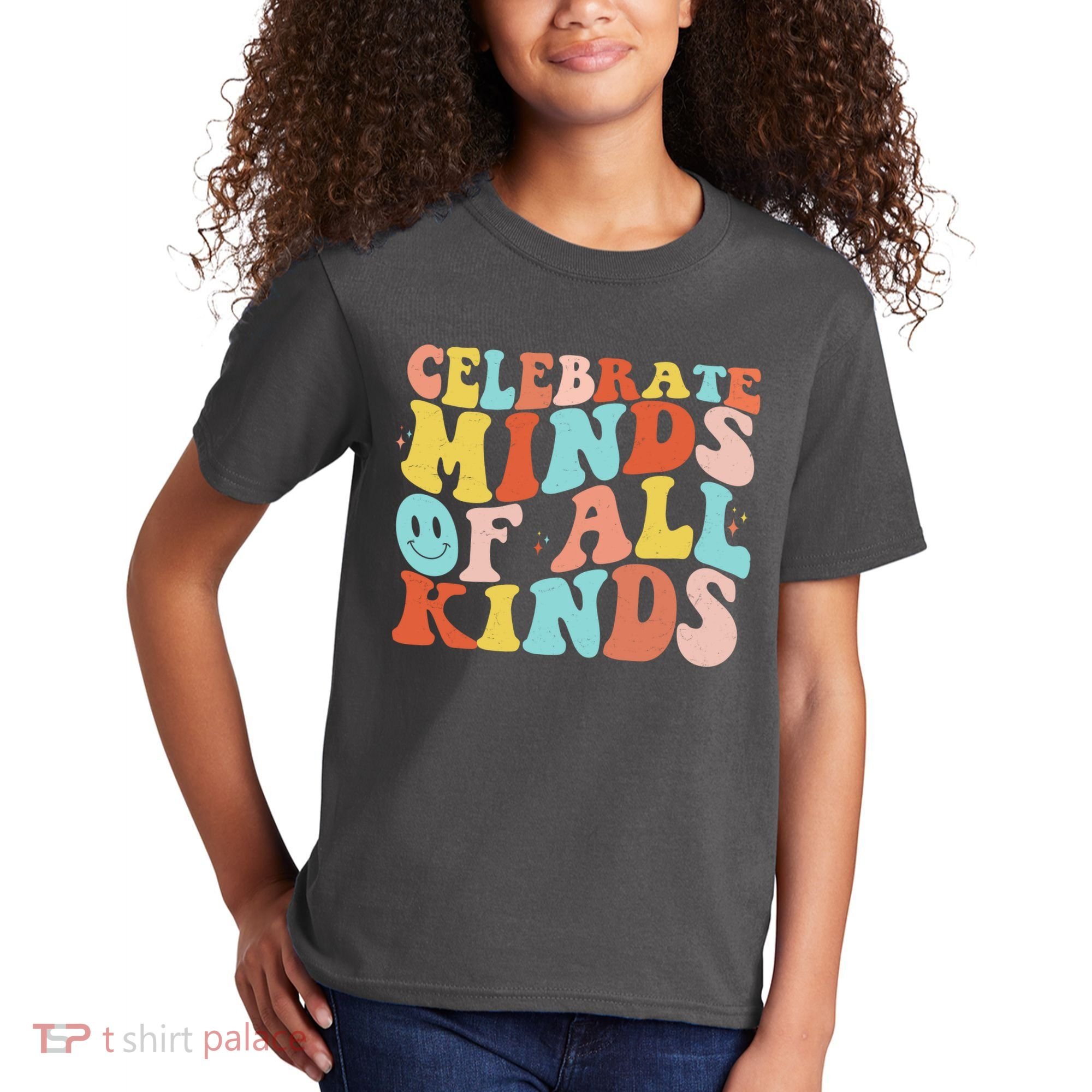 Retro Celebrate Minds Of All Kinds Kids T-Shirt