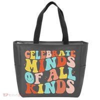 Retro Celebrate Minds Of All Kinds Tote Bag thumb 0